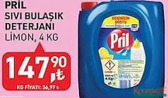 PRİL SIVI BULAŞIK DETERJANI LİMON 4 KG